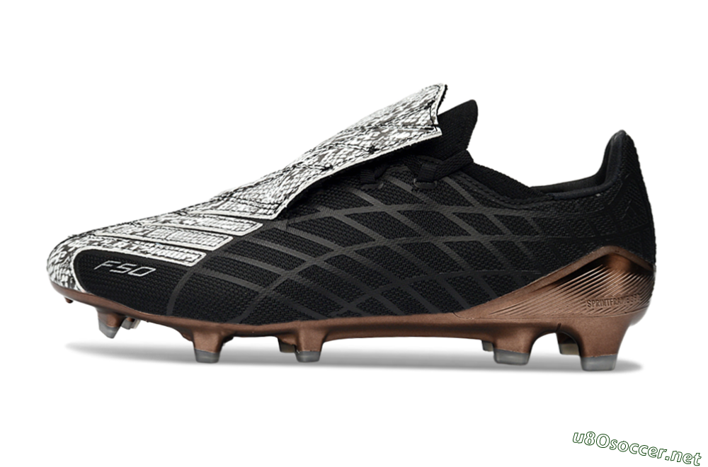 Men's Adidas F50 Elite FG Football Boots - Black/Copper Highlight/White Accents 0