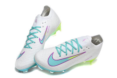 Men's Nike Air Zoom Mercurial Vapor 16 Elite FG Football Boots - White/Aqua Splash/Lime Glow