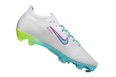 Men's Nike Air Zoom Mercurial Vapor 16 Elite FG Football Boots - White/Aqua Splash/Lime Glow