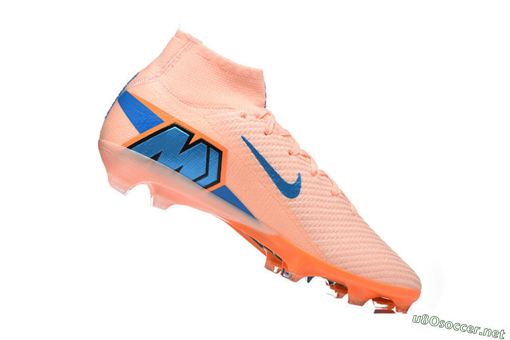 Men's Nike Air Zoom Mercurial Superfly 10 Elite FG Football Boots - Pink/Coral Orange/Deep Blue 7