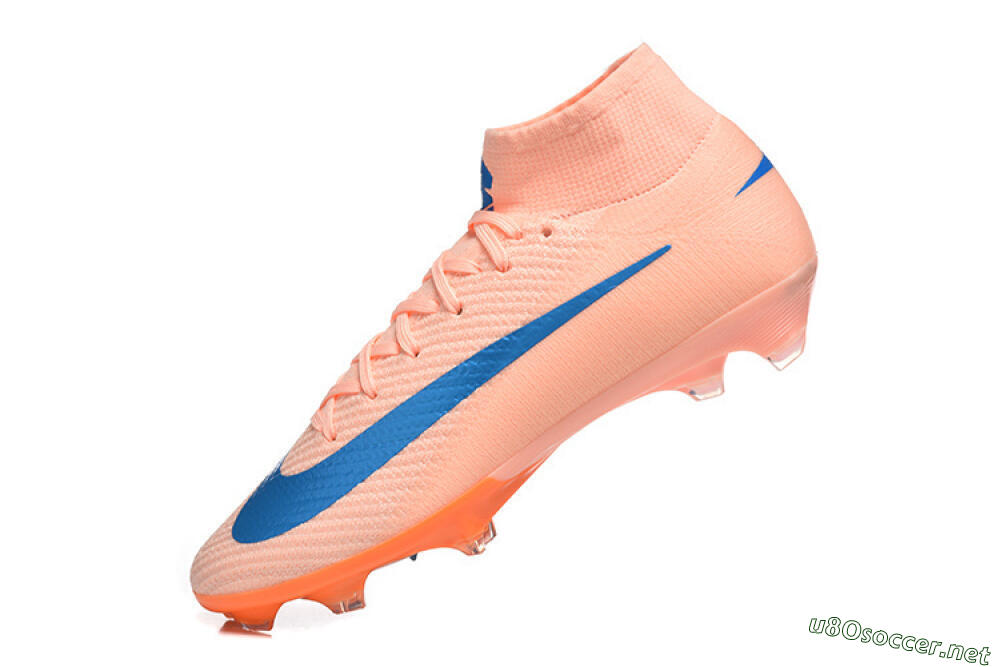 Men's Nike Air Zoom Mercurial Superfly 10 Elite FG Football Boots - Pink/Coral Orange/Deep Blue 8