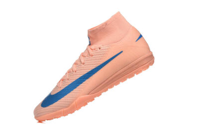 Men's Nike Air Zoom Mercurial Superfly 10 Elite TF Football Shoes - Peach/Sky Blue/Coral Pink