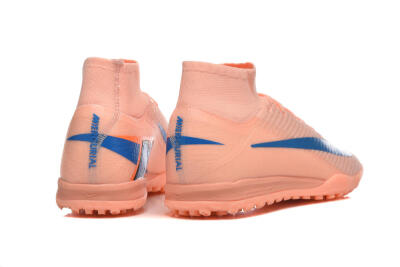 Men's Nike Air Zoom Mercurial Superfly 10 Elite TF Football Shoes - Peach/Sky Blue/Coral Pink