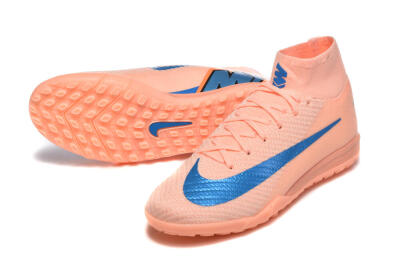 Men's Nike Air Zoom Mercurial Superfly 10 Elite TF Football Shoes - Peach/Sky Blue/Coral Pink