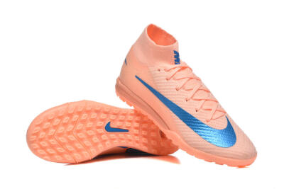 Men's Nike Air Zoom Mercurial Superfly 10 Elite TF Football Shoes - Peach/Sky Blue/Coral Pink