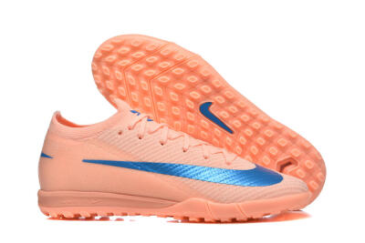 Men's Nike Air Zoom Mercurial Vapor 16 Elite TF Football Shoes - Peach/Azure Blue/Pearl Pink