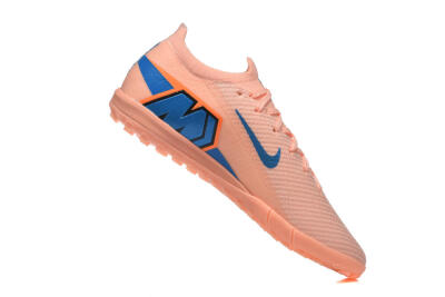 Men's Nike Air Zoom Mercurial Vapor 16 Elite TF Football Shoes - Peach/Azure Blue/Pearl Pink