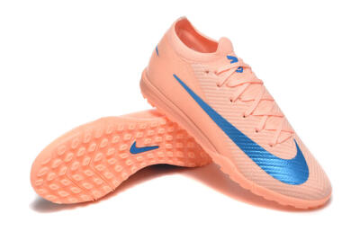 Men's Nike Air Zoom Mercurial Vapor 16 Elite TF Football Shoes - Peach/Azure Blue/Pearl Pink