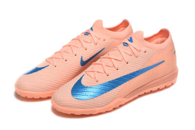 Men's Nike Air Zoom Mercurial Vapor 16 Elite TF Football Shoes - Peach/Azure Blue/Pearl Pink