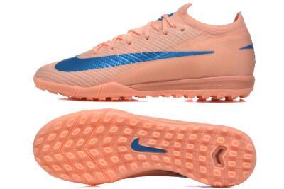 Men's Nike Air Zoom Mercurial Vapor 16 Elite TF Football Shoes - Peach/Azure Blue/Pearl Pink