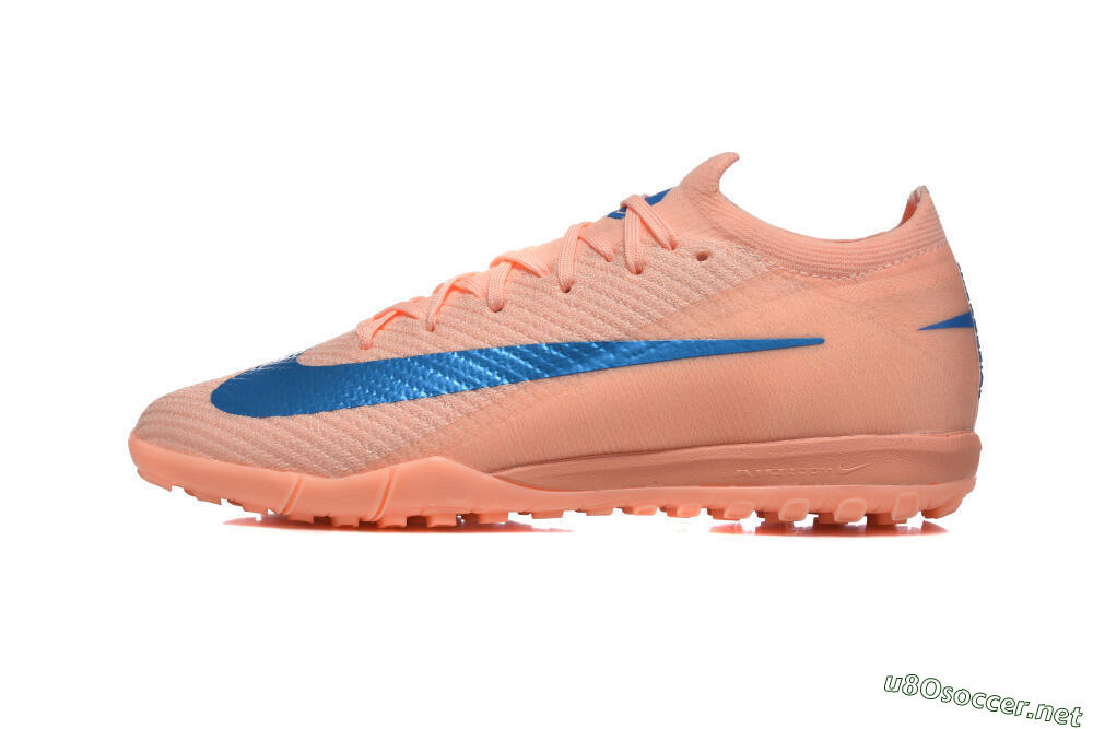 Men's Nike Air Zoom Mercurial Vapor 16 Elite TF Football Shoes - Peach/Azure Blue/Pearl Pink 0