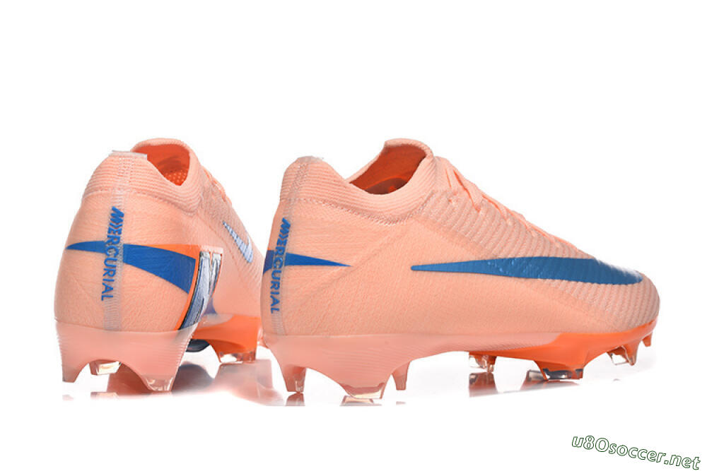 Men's Nike Air Zoom Mercurial Vapor 16 Elite FG Football Boots - Peach/Sky Blue/Coral Orange 9