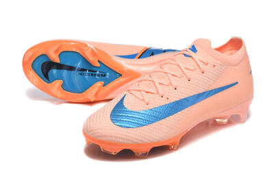 Men's Nike Air Zoom Mercurial Vapor 16 Elite FG Football Boots - Peach/Sky Blue/Coral Orange