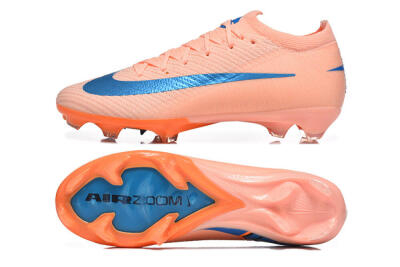 Men's Nike Air Zoom Mercurial Vapor 16 Elite FG Football Boots - Peach/Sky Blue/Coral Orange