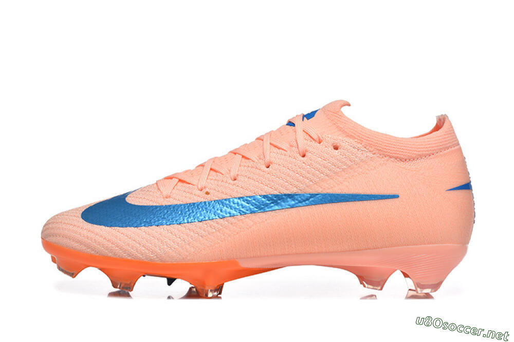 Men's Nike Air Zoom Mercurial Vapor 16 Elite FG Football Boots - Peach/Sky Blue/Coral Orange 0