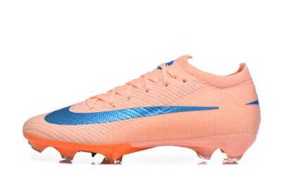 Men's Nike Air Zoom Mercurial Vapor 16 Elite FG Football Boots - Peach/Sky Blue/Coral Orange