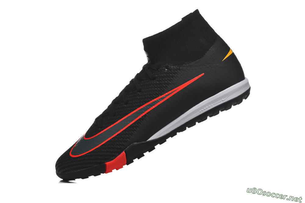 Men's Nike Air Zoom Mercurial Superfly 10 Elite TF Football Shoes - Black/Fiery Red/Sunshine Yellow 8