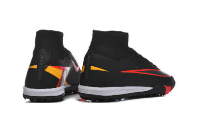 Men's Nike Air Zoom Mercurial Superfly 10 Elite TF Football Shoes - Black/Fiery Red/Sunshine Yellow