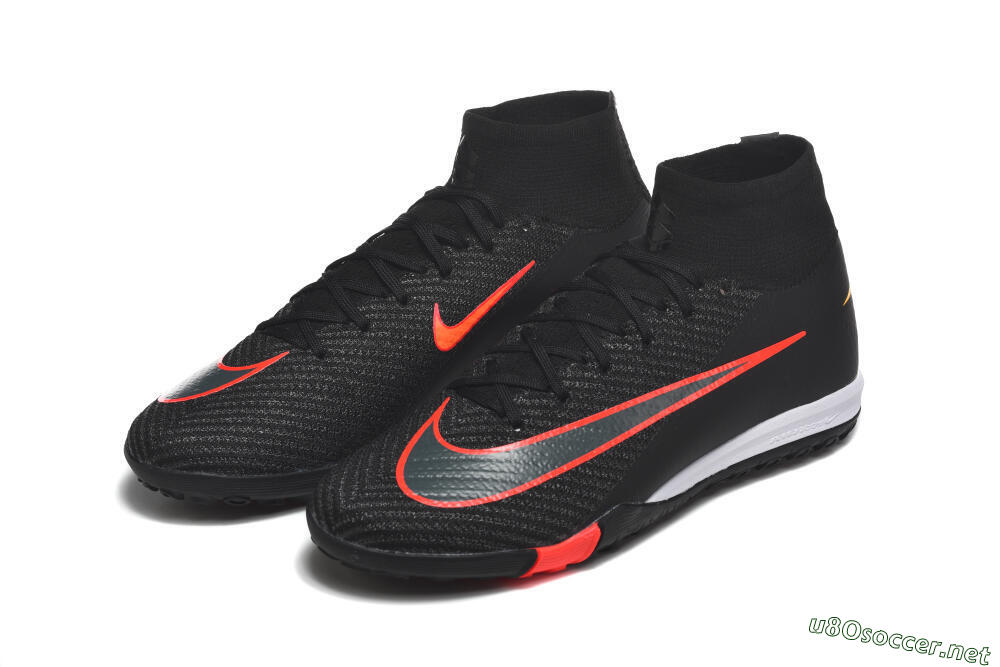 Men's Nike Air Zoom Mercurial Superfly 10 Elite TF Football Shoes - Black/Fiery Red/Sunshine Yellow 5