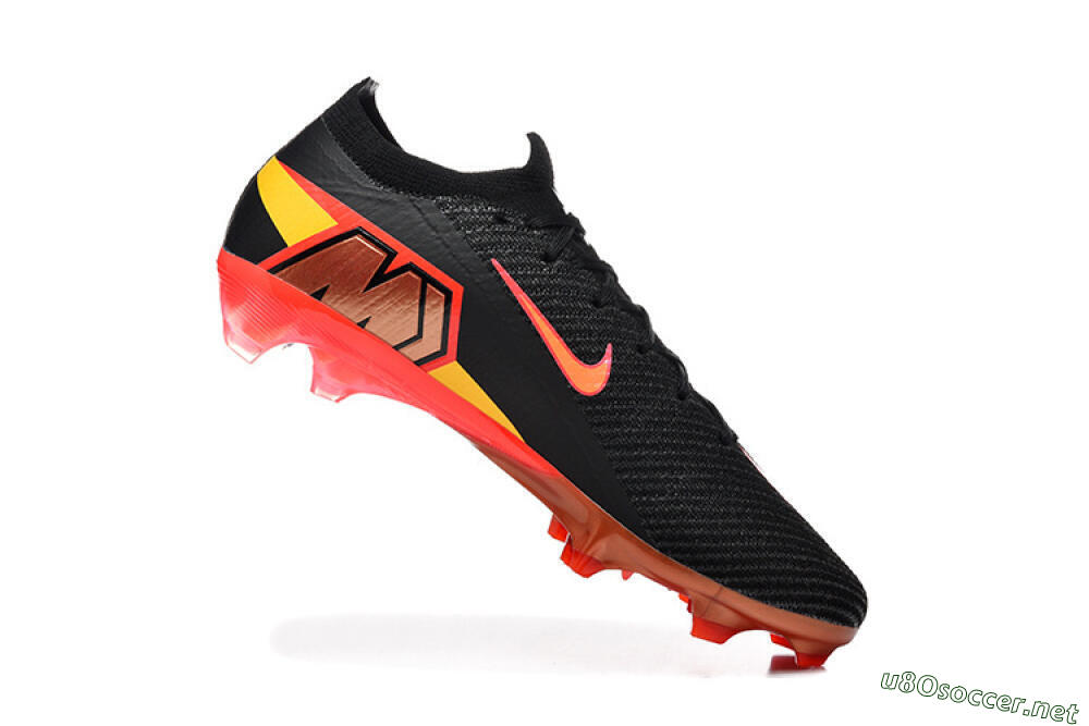 Men's Nike Air Zoom Mercurial Vapor 16 Elite FG Football Boots - Black/Electric Red/Flame Orange 7