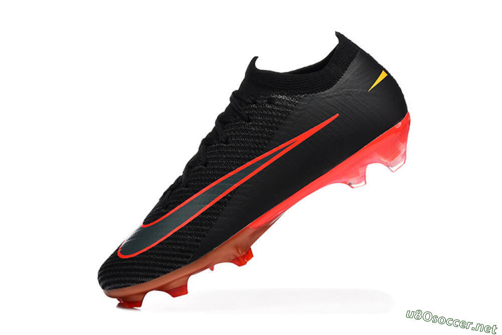 Men's Nike Air Zoom Mercurial Vapor 16 Elite FG Football Boots - Black/Electric Red/Flame Orange 8