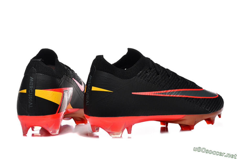 Men's Nike Air Zoom Mercurial Vapor 16 Elite FG Football Boots - Black/Electric Red/Flame Orange 9