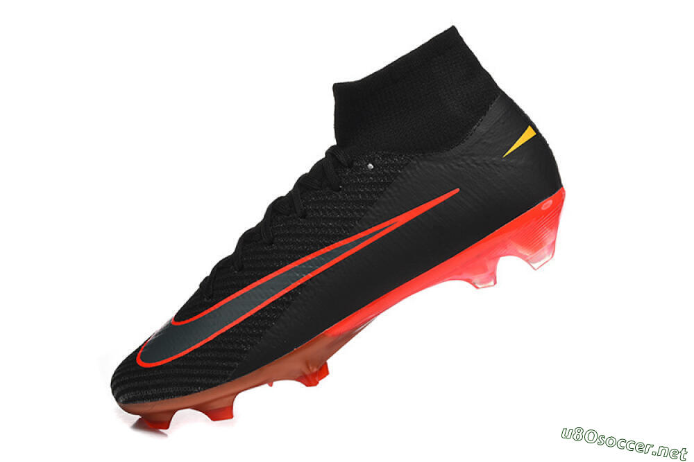 Men's Nike Air Zoom Mercurial Superfly 10 Elite FG Football Boots - Black/Fiery Red/Golden Yellow 8