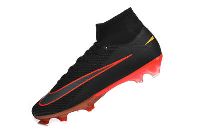 Men's Nike Air Zoom Mercurial Superfly 10 Elite FG Football Boots - Black/Fiery Red/Golden Yellow