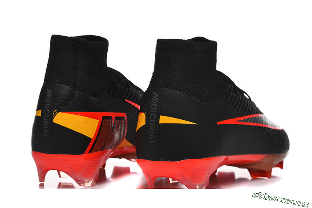 Men's Nike Air Zoom Mercurial Superfly 10 Elite FG Football Boots - Black/Fiery Red/Golden Yellow 9