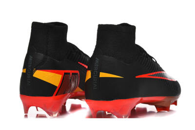 Men's Nike Air Zoom Mercurial Superfly 10 Elite FG Football Boots - Black/Fiery Red/Golden Yellow