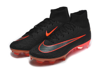 Men's Nike Air Zoom Mercurial Superfly 10 Elite FG Football Boots - Black/Fiery Red/Golden Yellow
