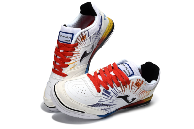 Men's Joma Top Flex IC Football Shoes - White/Fiery Red/Sapphire Blue