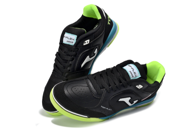 Men's Joma Top Flex IC Football Shoes - Black/Lime Green/Blue Lagoon