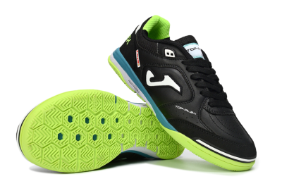 Men's Joma Top Flex IC Football Shoes - Black/Lime Green/Blue Lagoon