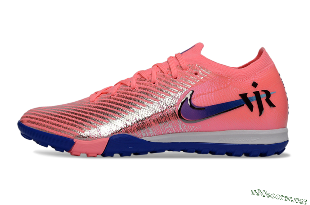 Unisex Nike Air Zoom Mercurial Vapor 16 Elite TF Football Shoes - Pink/Electric Blue/Silver 0