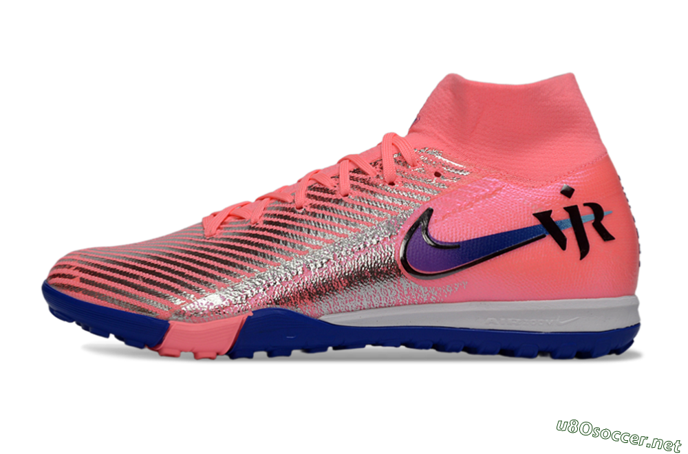 Unisex Nike Air Zoom Mercurial Superfly 10 Elite TF Football Shoes - Pink/Electric Pink/Deep Blue 0