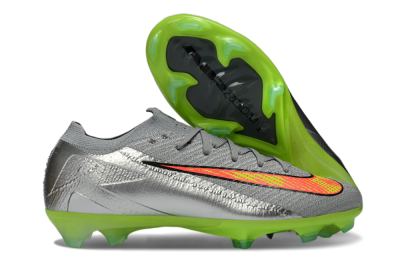 Men's Nike Air Zoom Mercurial Vapor 16 Elite FG Football Boots - Gray/Electric Green/Bright Red