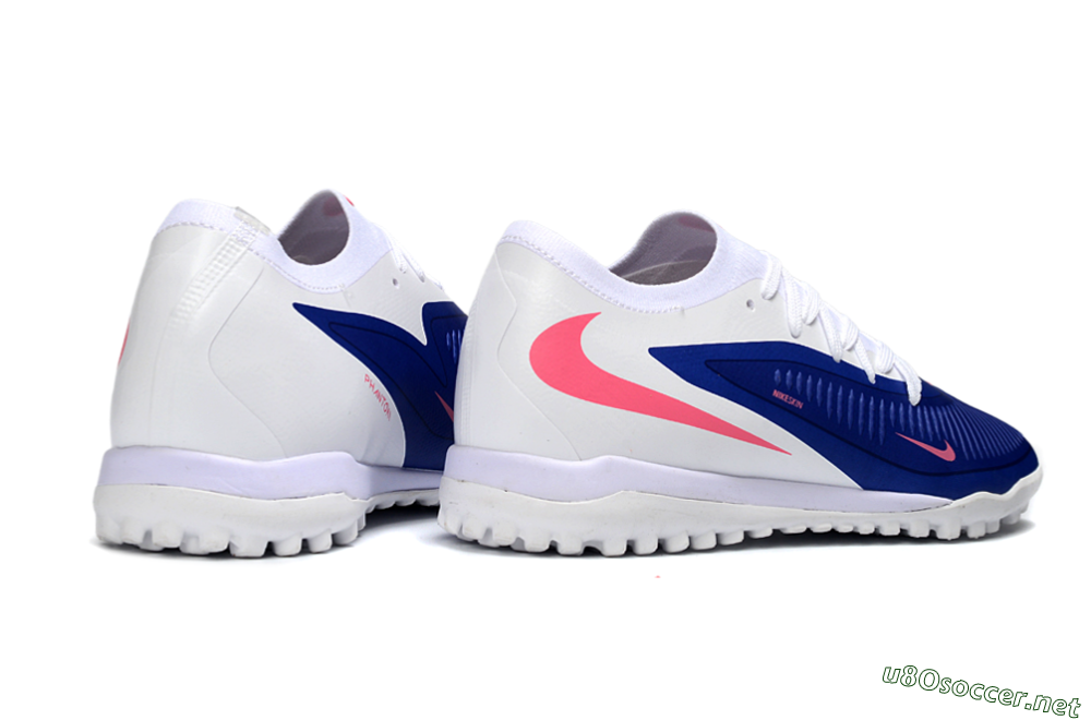 Men's Nike Phantom 6 Low Elite TF Football Shoes - Blue/Bright Pink/Sleek White 6
