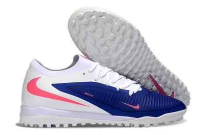 Men's Nike Phantom 6 Low Elite TF Football Shoes - Blue/Bright Pink/Sleek White