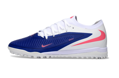 Men's Nike Phantom 6 Low Elite TF Football Shoes - Blue/Bright Pink/Sleek White