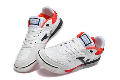 Men's Joma Top Flex IC Football Shoes - White/Electric Red/Black