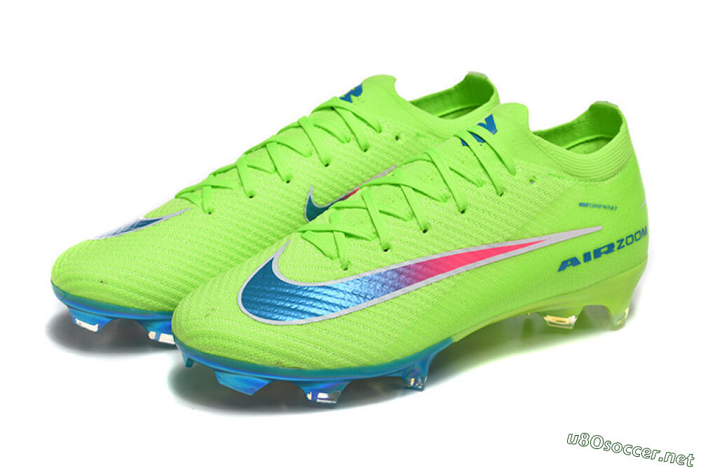 Men's Nike Air Zoom Mercurial Vapor 16 Elite FG Football Boots - Lime/Neon Burst/Pink Splash 5