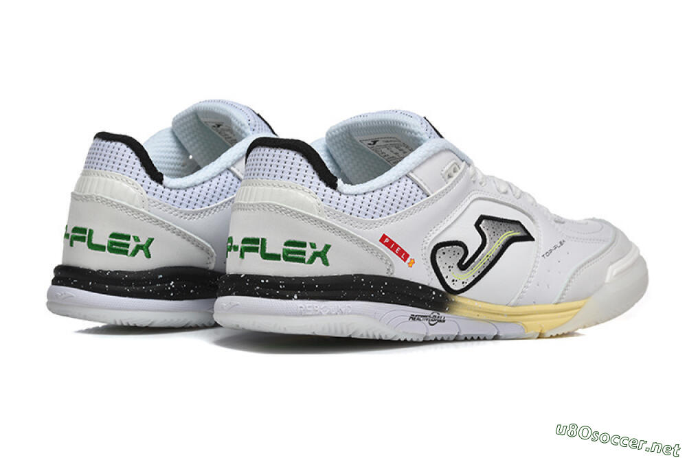 Men's Joma Top Flex IC Football Shoes - White/Electric Green/Jet Black 9