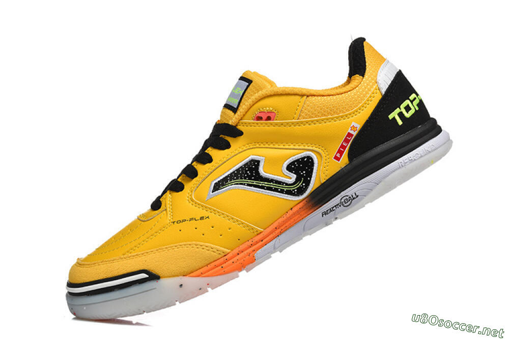 Men's Joma Top Flex IC Football Shoes - Yellow/Bright Citrus/Jet Black 8