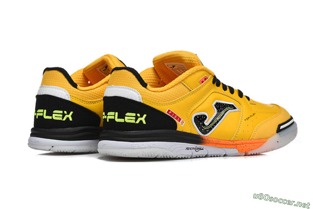 Men's Joma Top Flex IC Football Shoes - Yellow/Bright Citrus/Jet Black 9