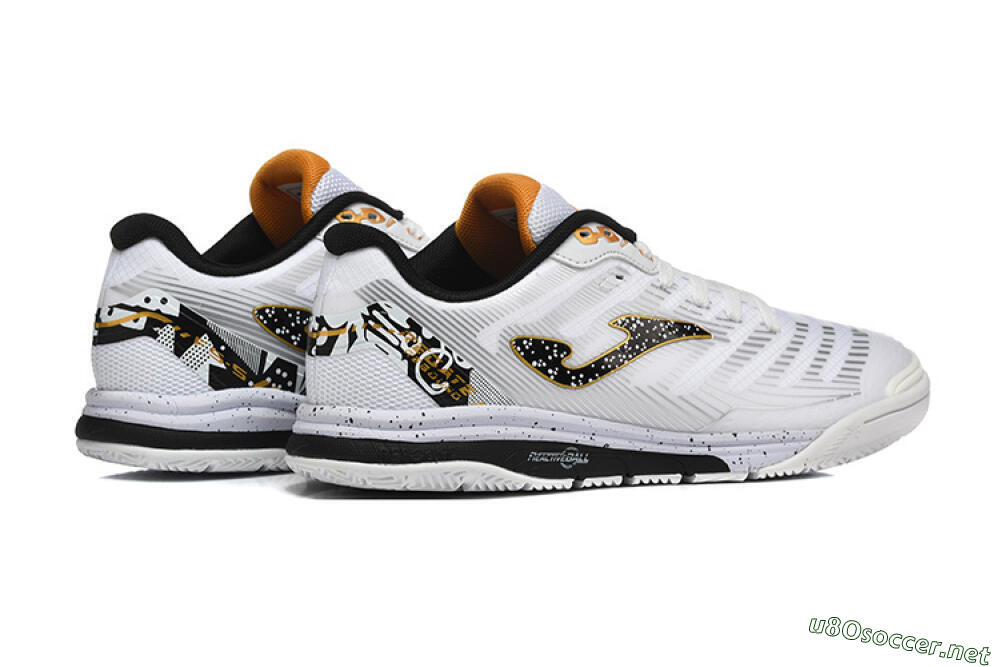 Men's Joma Top Flex IC Football Shoes - White/Bold Yellow/Black 9