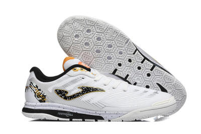 Men's Joma Top Flex IC Football Shoes - White/Bold Yellow/Black