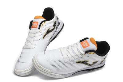 Men's Joma Top Flex IC Football Shoes - White/Bold Yellow/Black