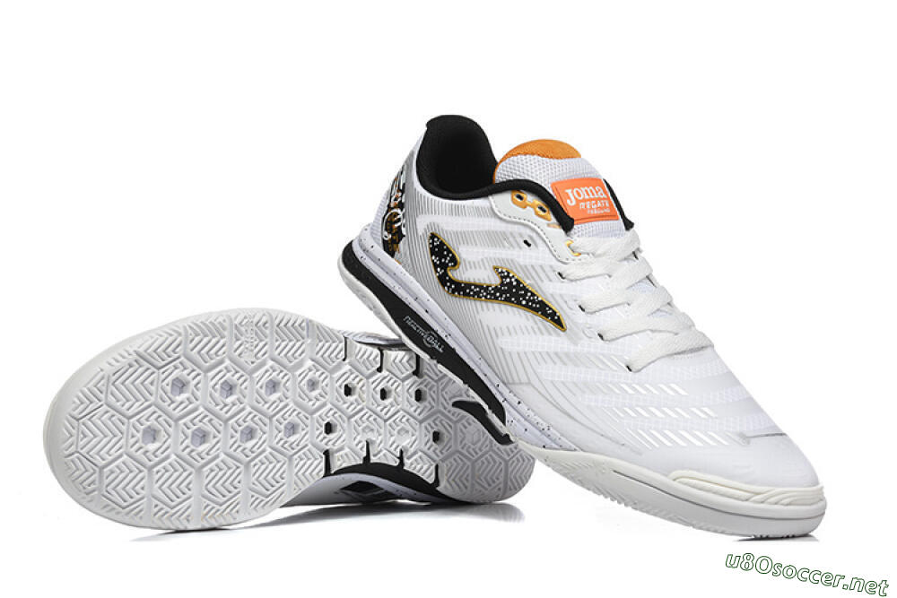 Men's Joma Top Flex IC Football Shoes - White/Bold Yellow/Black 4