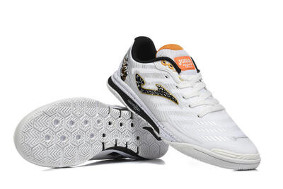 Men's Joma Top Flex IC Football Shoes - White/Bold Yellow/Black